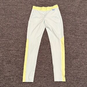 Abercrombie & Fitch Light Aqua with Yellow Leggings